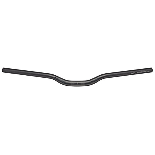 Ergotec Ergo XL Fahrradlenker in schwarz sandgestrahlt, ergonomisches Design für komfortables Fahren, 630 mm Breite und 25,4 mm Klemmung, geeignet für City- und Trekkingräder