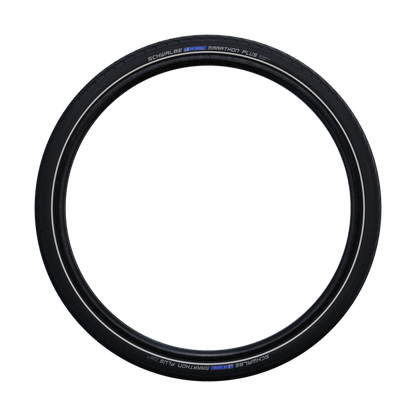 Reflexstreifen des Schwalbe Marathon Plus Reifens für bessere Sichtbarkeit bei Nacht